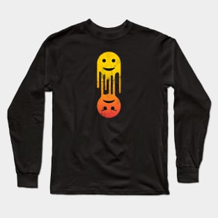 Happy and Angry Smiley Long Sleeve T-Shirt
